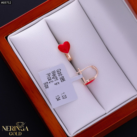 Rose gold children earrings #69752