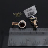 Rose gold english lock earrings #69731