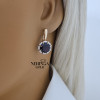 Rose gold english lock earrings #69731