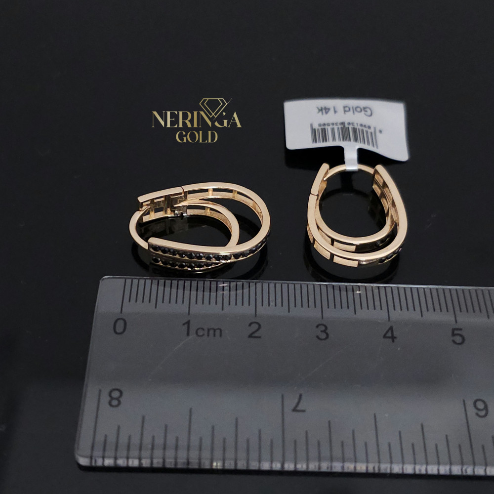 Rose gold earring #69747