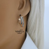 Rose gold earring #69747