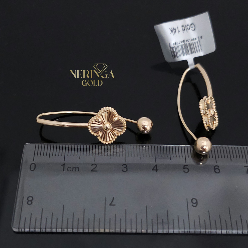 Rose gold earring #69745