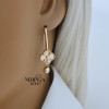 Rose gold earring #69745