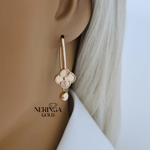 Rose gold earring #69745