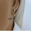 Rose gold earring #69744