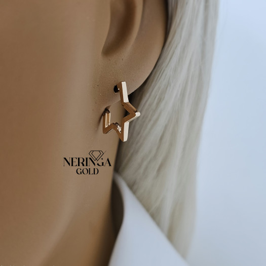 Rose gold earring #69744