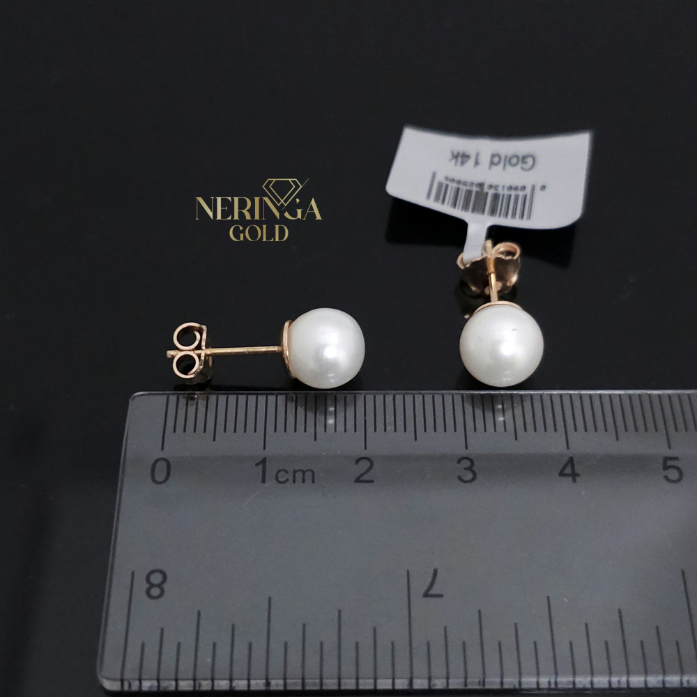 Rose gold stud earrings #69729