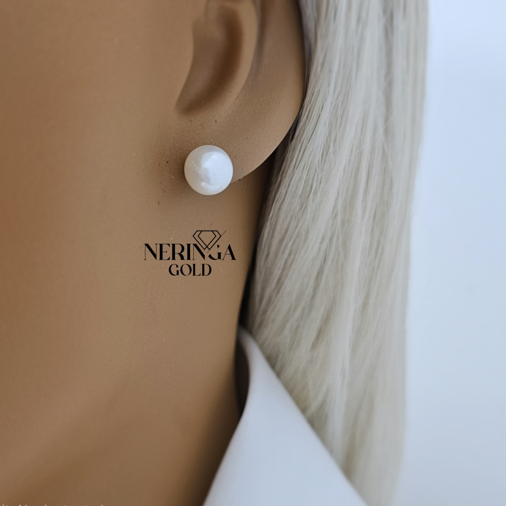 Rose gold stud earrings #69729