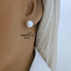 Rose gold stud earrings #69729