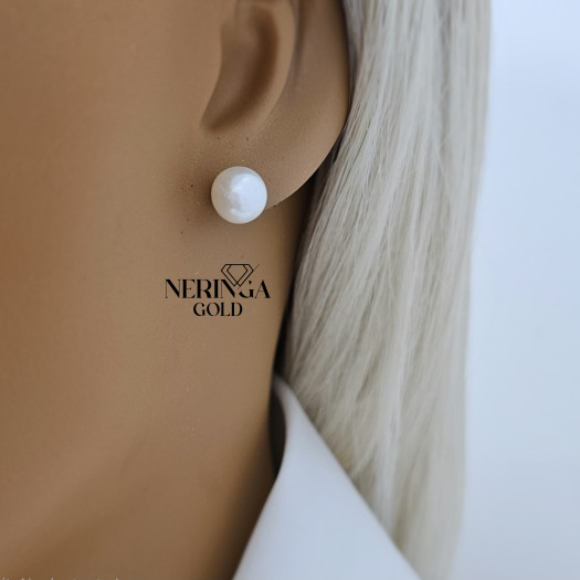 Rose gold stud earrings #69729