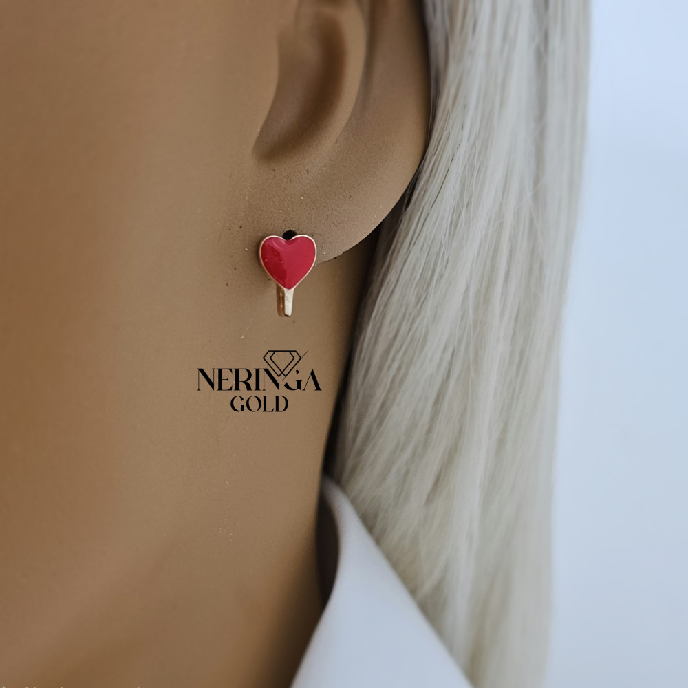 Rose gold children earrings #69752