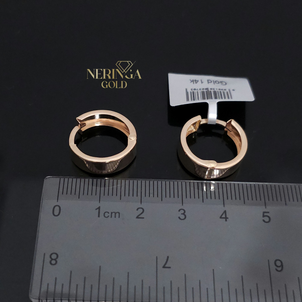 Rose gold hoop earrings #69748
