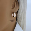 Rose gold hoop earrings #69748