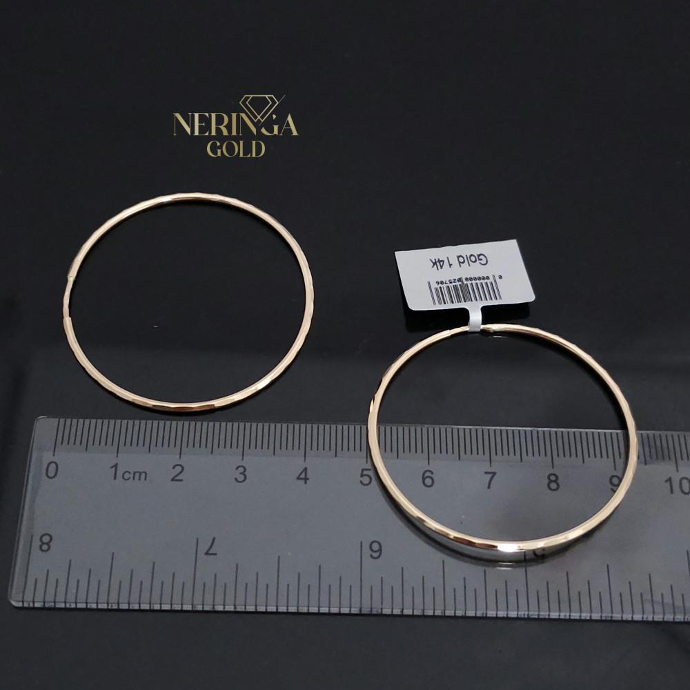 Rose gold hoop earrings #69705
