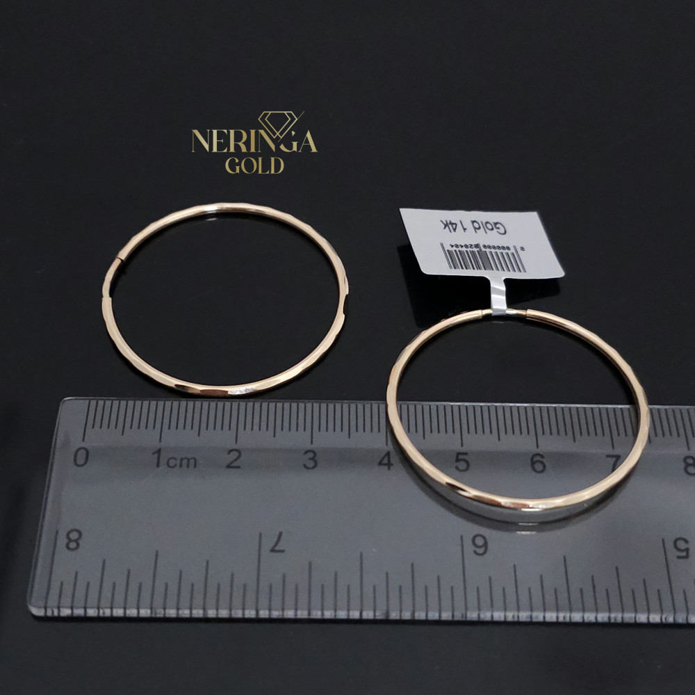 Rose gold hoop earrings #69706