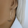 Rose gold hoop earrings #69706