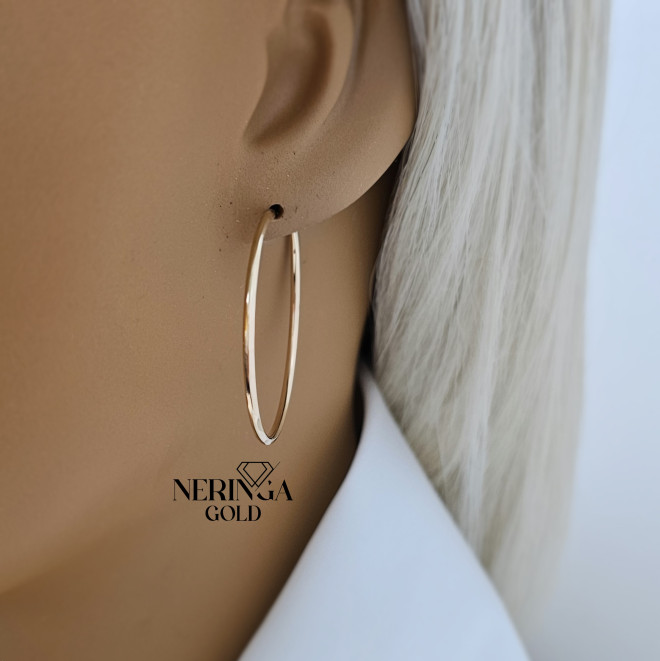 Rose gold hoop earrings #69706