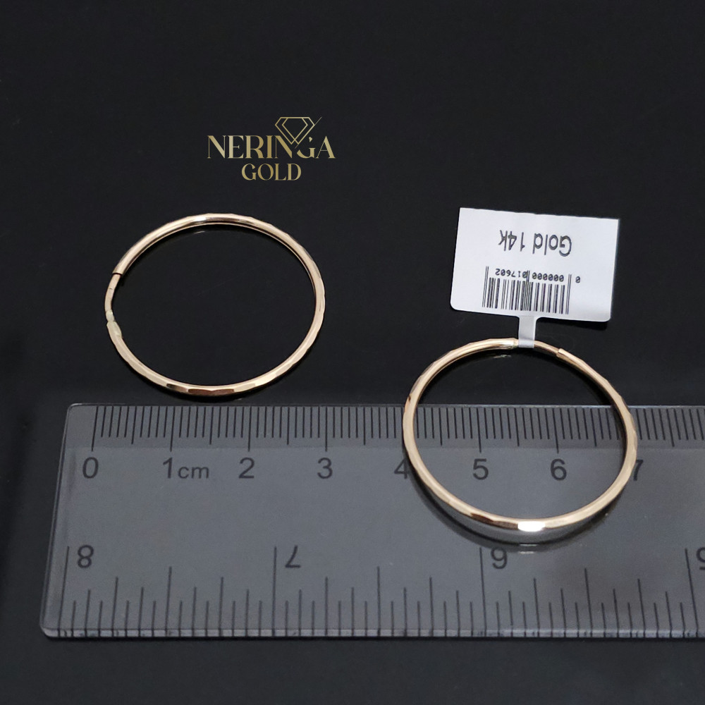 Rose gold hoop earrings #69725