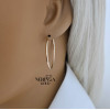 Rose gold hoop earrings #69725