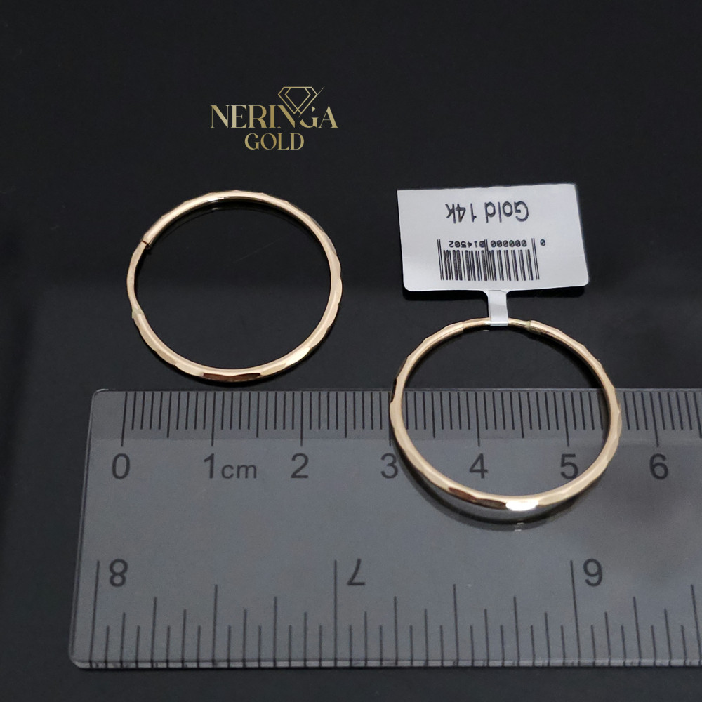 Rose gold hoop earrings #69712