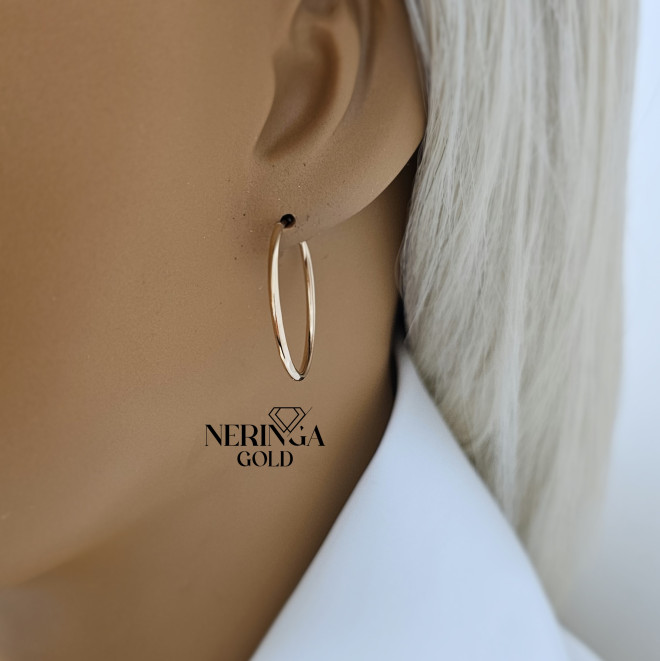 Rose gold hoop earrings #69710
