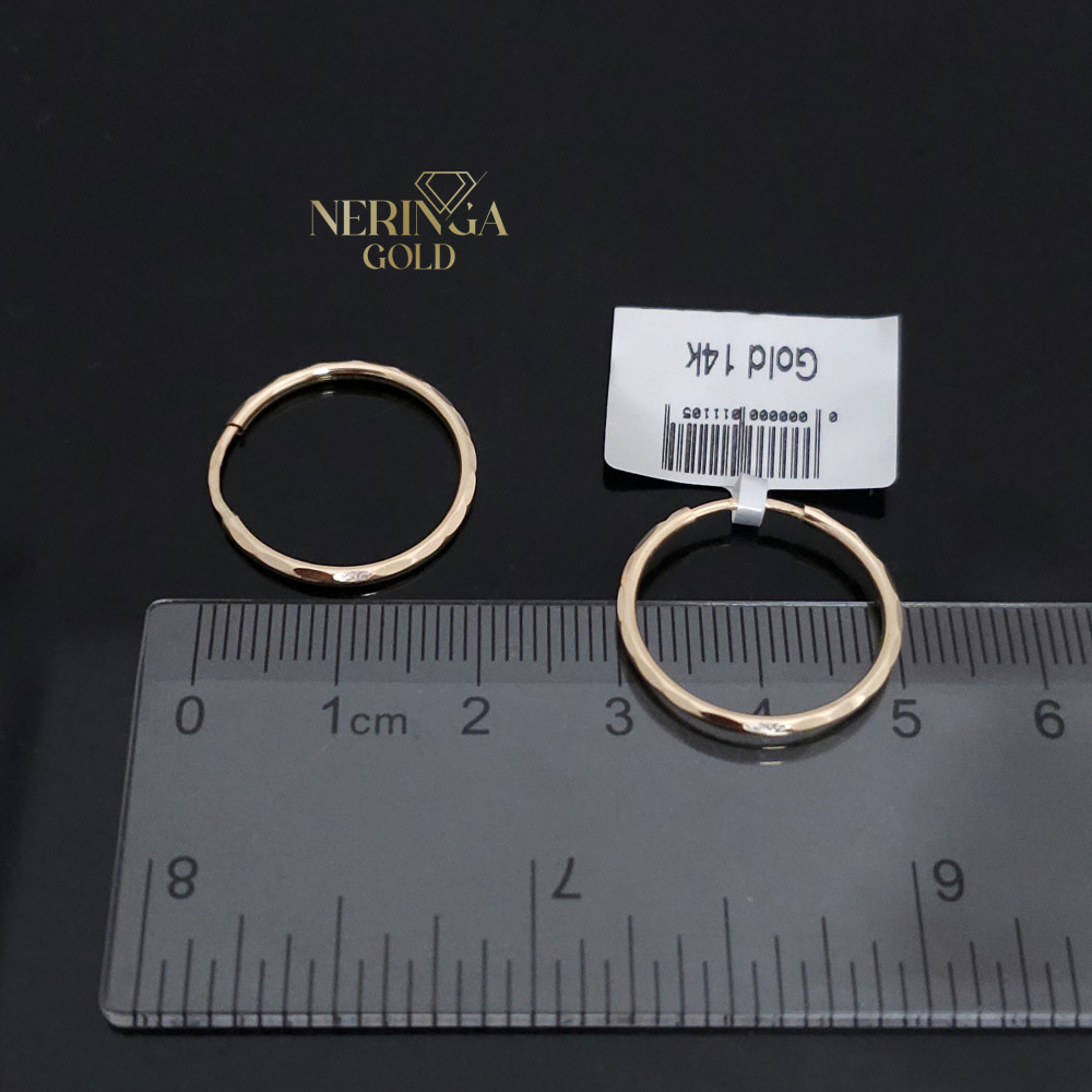 Rose gold hoop earrings #69722