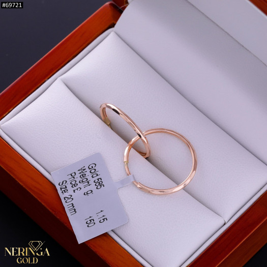 Rose gold hoop earrings #69721