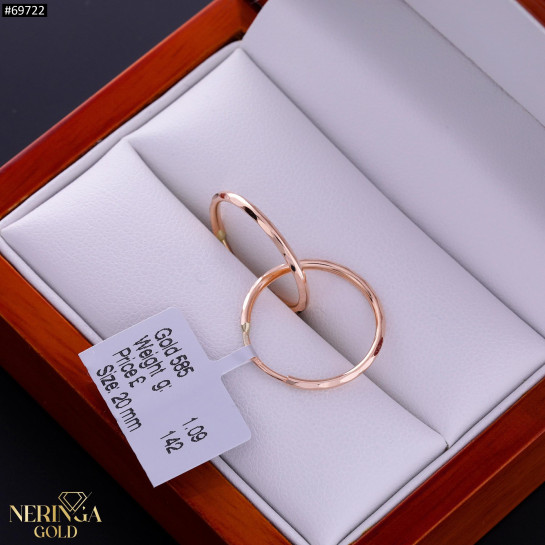 Rose gold hoop earrings #69722