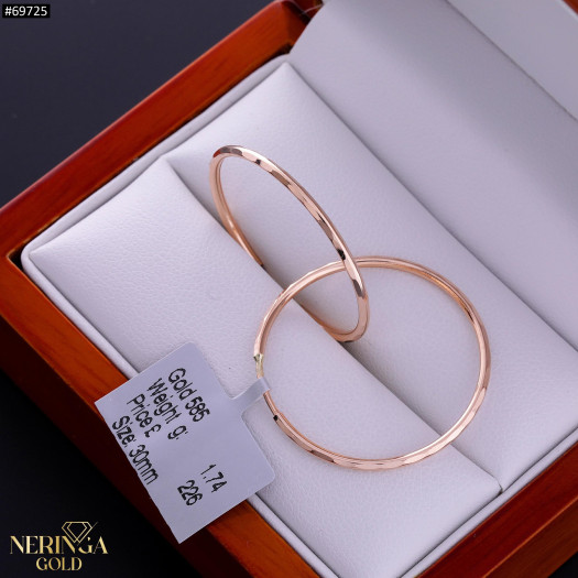 Rose gold hoop earrings #69725