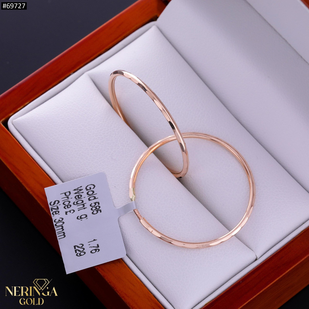 Rose gold hoop earrings #69727