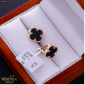 Rose gold english lock earrings #69840