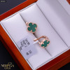 Rose gold english lock earrings #69841