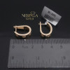 Rose gold english lock earrings #69907