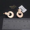 Rose gold english lock earrings #69910