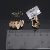Rose gold english lock earrings #69909