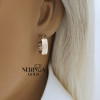 Rose gold english lock earrings #69908