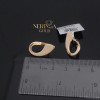 Rose gold english lock earrings #69932