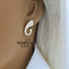 Rose gold english lock earrings #69932