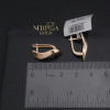 Rose gold english lock earrings #69924