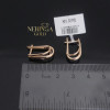 Rose gold english lock earrings #69931