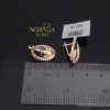 Rose gold english lock earrings #69911