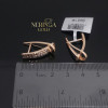 Rose gold english lock earrings #69914