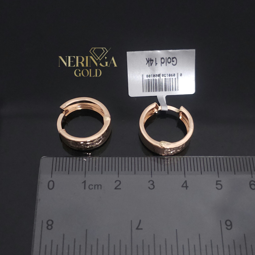 Rose gold hoop earrings #69919