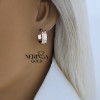 Rose gold hoop earrings #69919