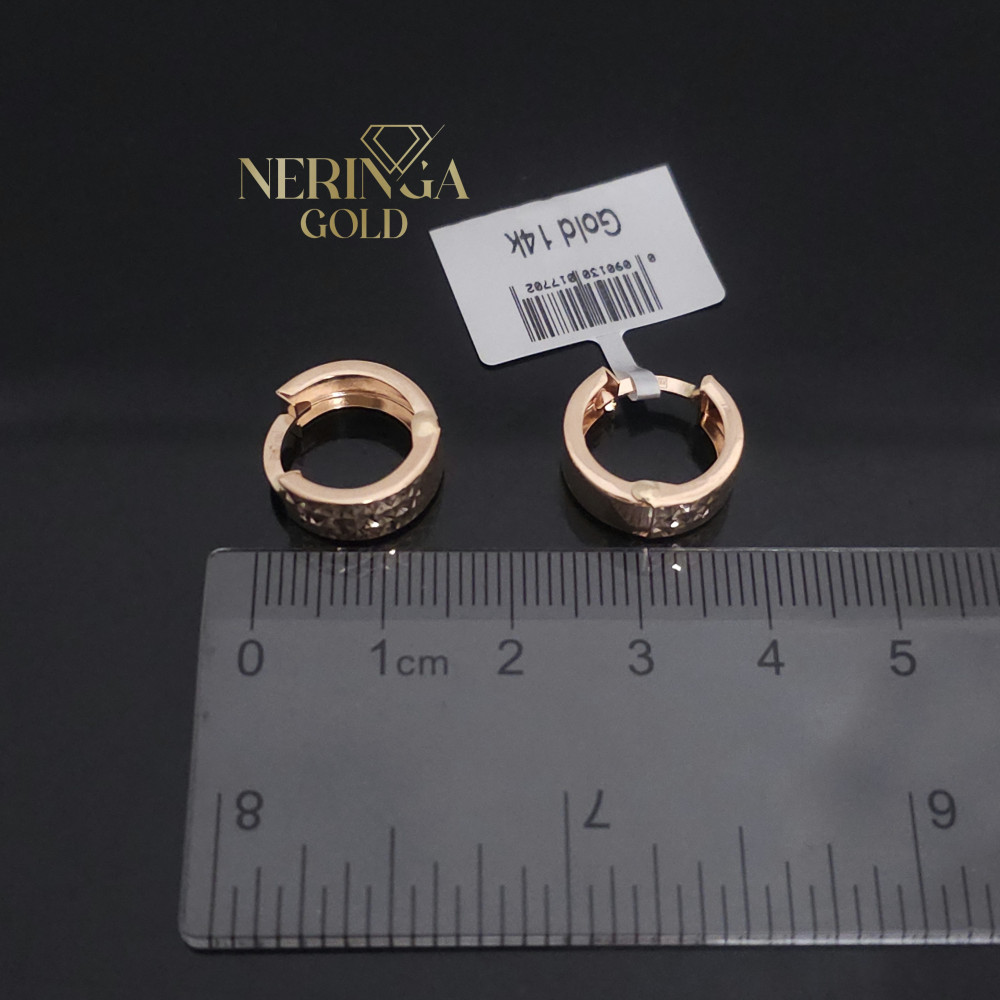 Rose gold hoop earrings #69918