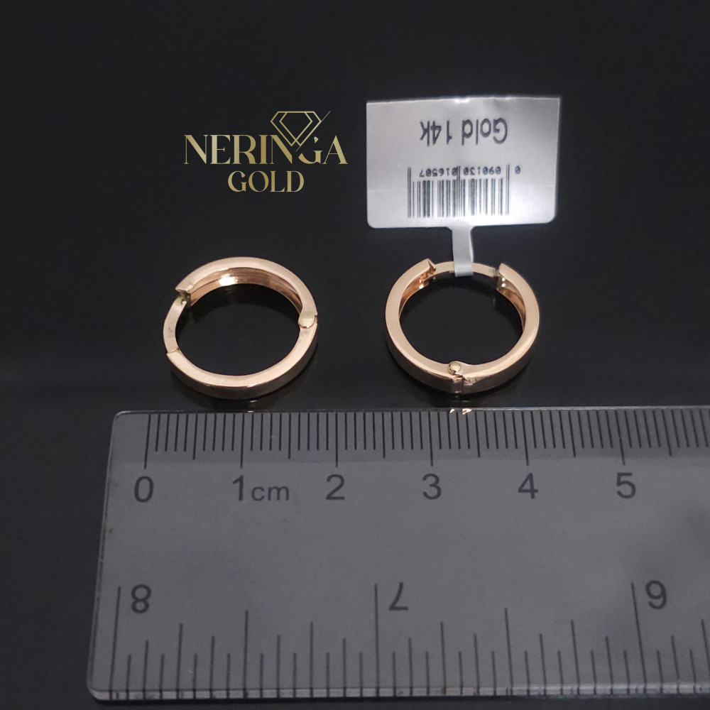 Rose gold hoop earrings #69916