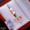 Rose gold english lock earrings #69907