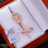 Rose gold english lock earrings #69911