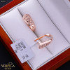 Rose gold english lock earrings #69915