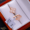 Rose gold english lock earrings #69926